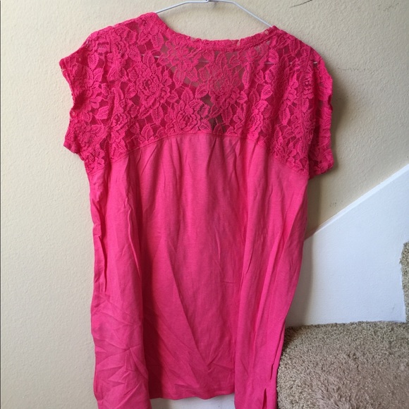 DKNY jeans hot pink short t-shirt - Picture 5 of 7